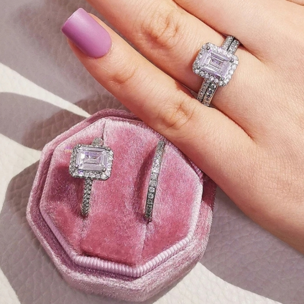 Sterling Silver Bridal Ring Set